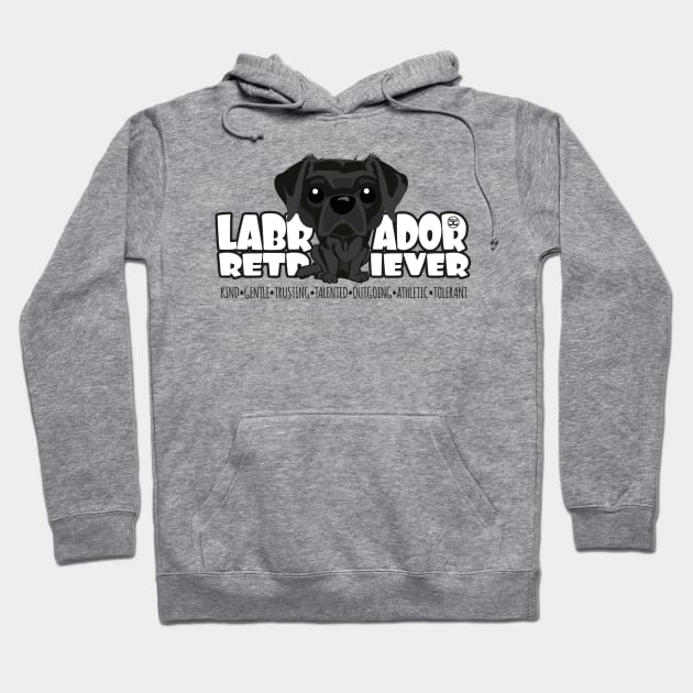 Labrador Retriever (Black) - DGBighead Hoodie by DoggyGraphics